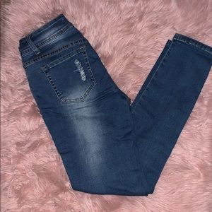 Skinny jeans women stretchy denim color